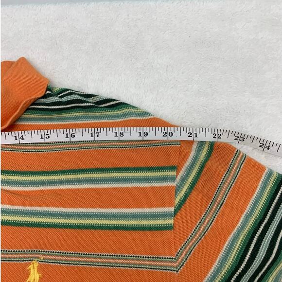 Polo by Ralph Lauren Mens XL Shirt Small Pony Cotton Short Sleeve Striped Rugby - Picture 9 of 15
